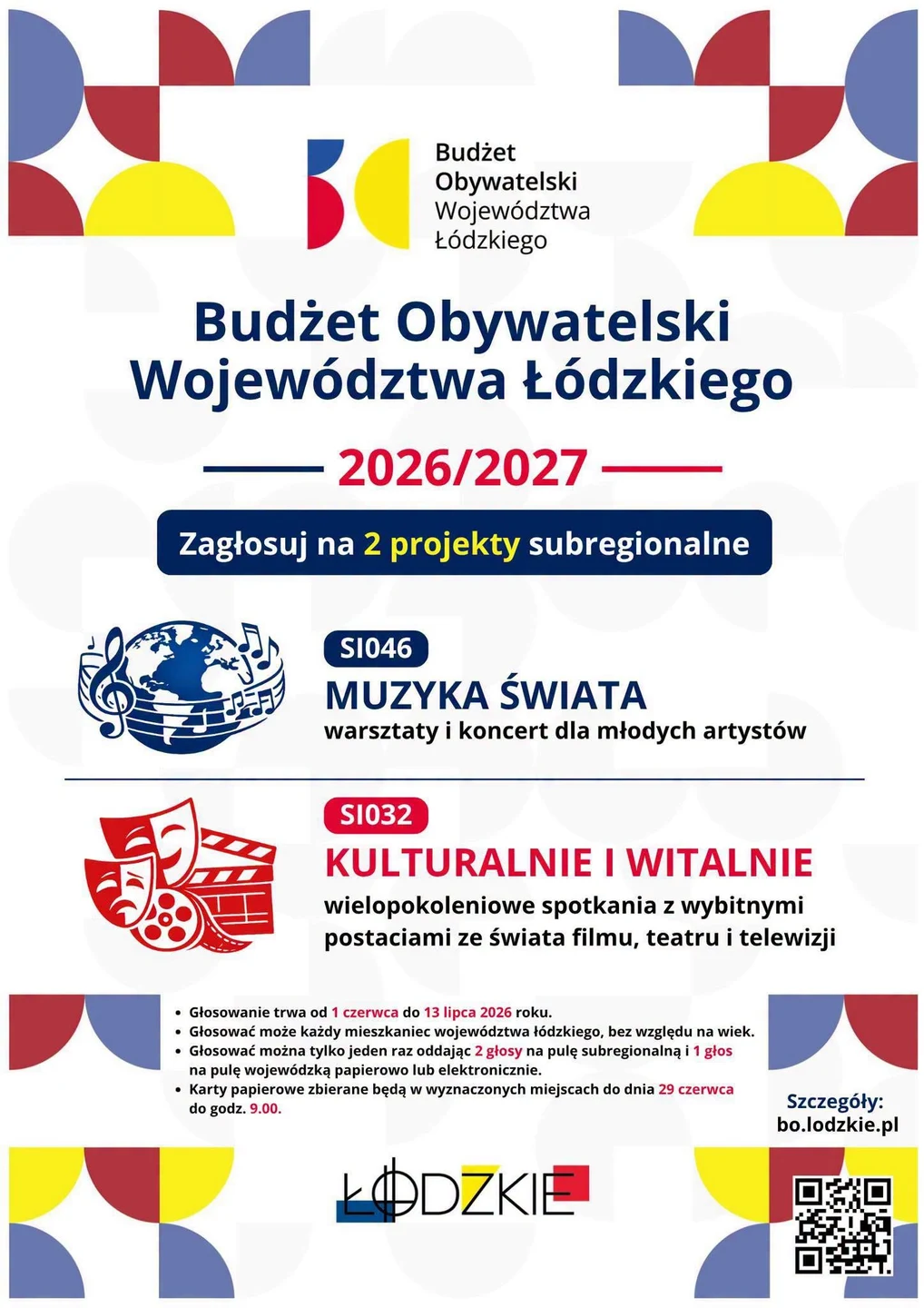 Budżet Obywatelski Województwa Łódzkiego: głosuj do 13 lipca